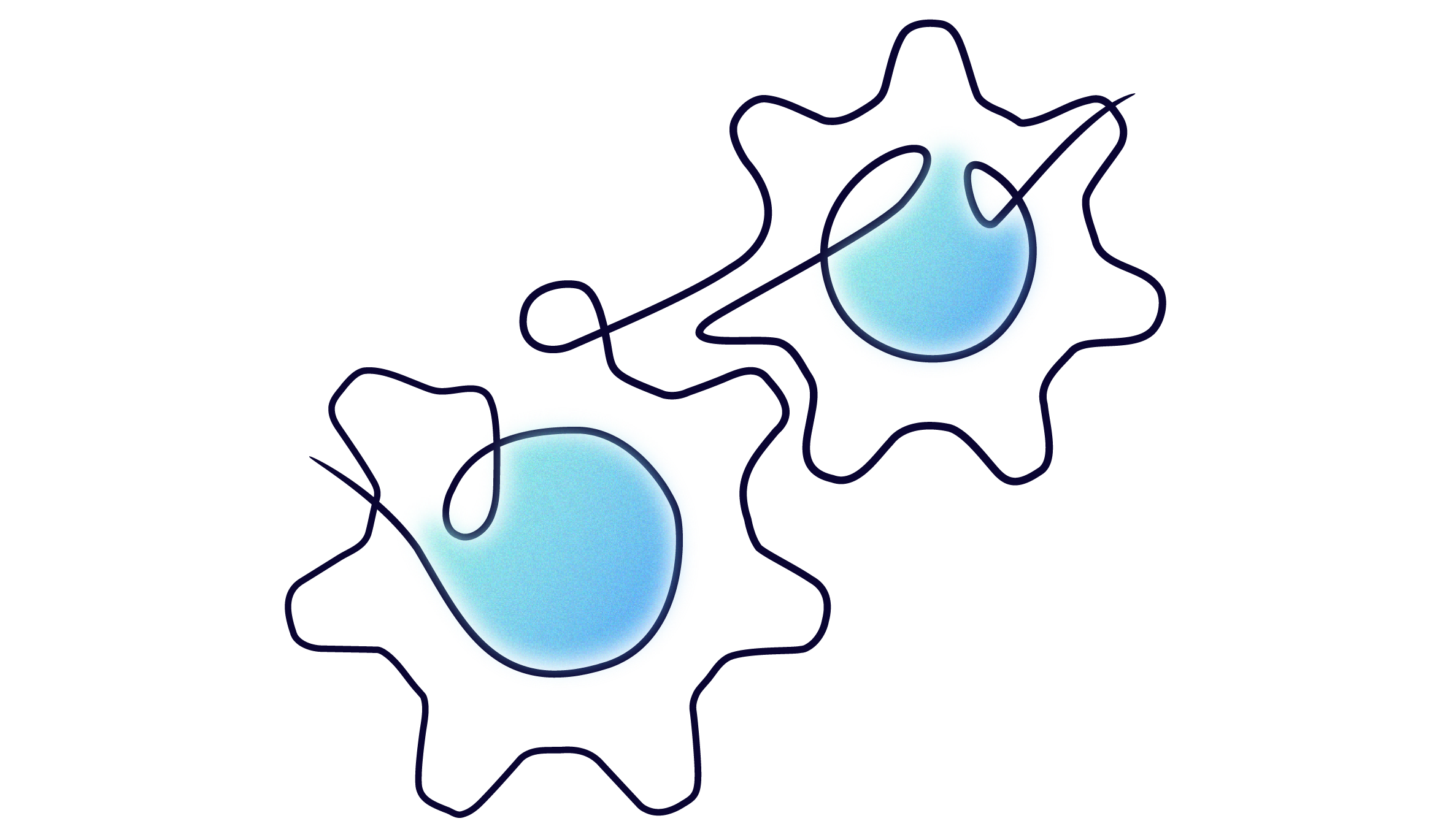 Due ingranaggi intrecciati che rappresentano il punto di vista esperto di Hays